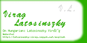 virag latosinszky business card